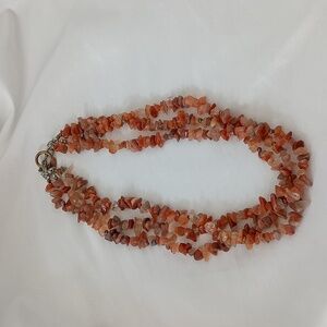 Necklace Women's Multifico Carnelian Red